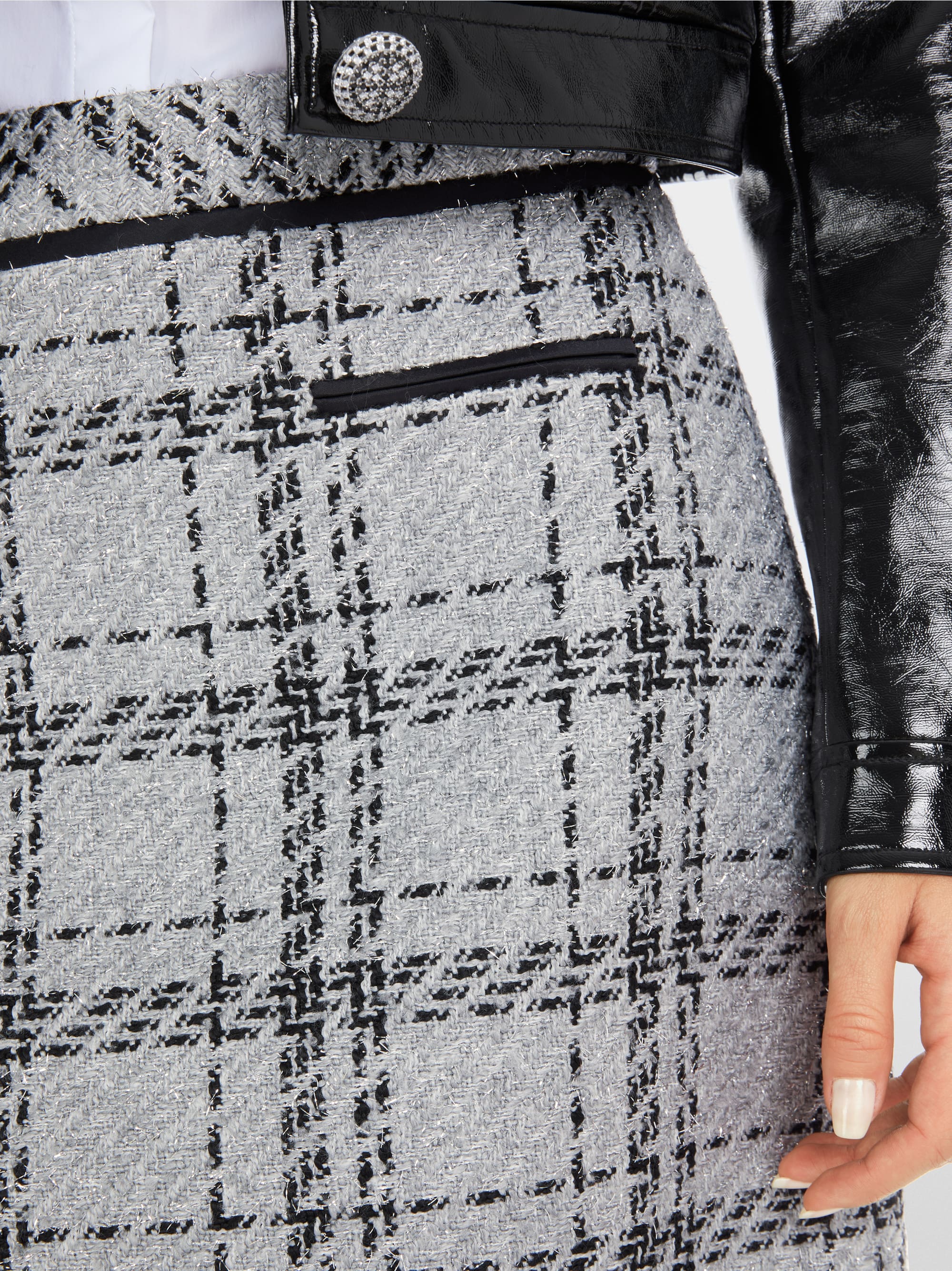 Marc-Cain Karierter Rock mit Lurex