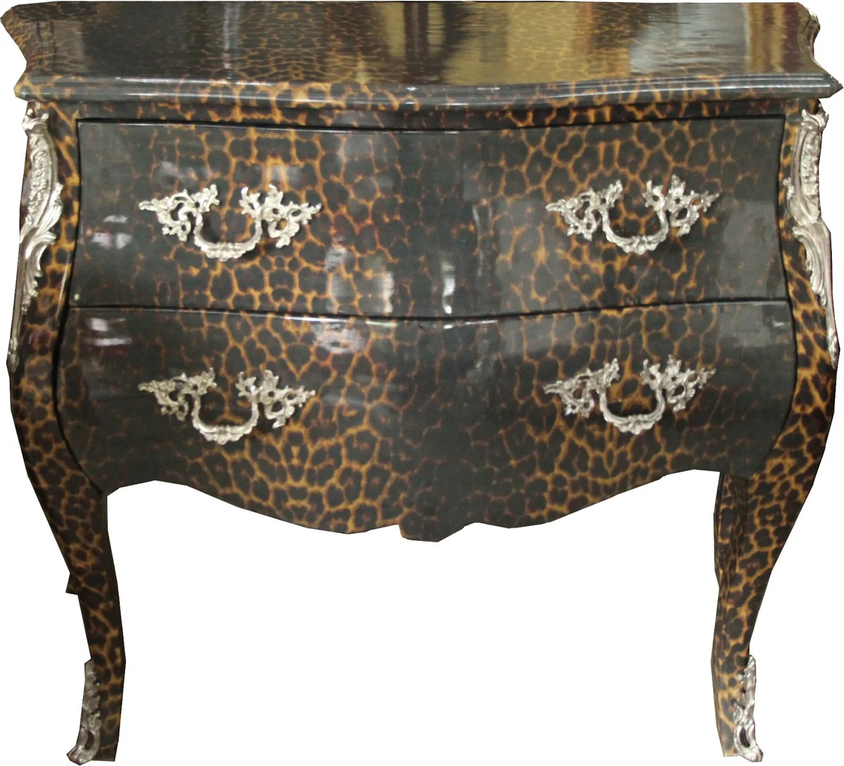 Baroque chest of drawers Leopard Gray 105 cm - Cabinet furniture