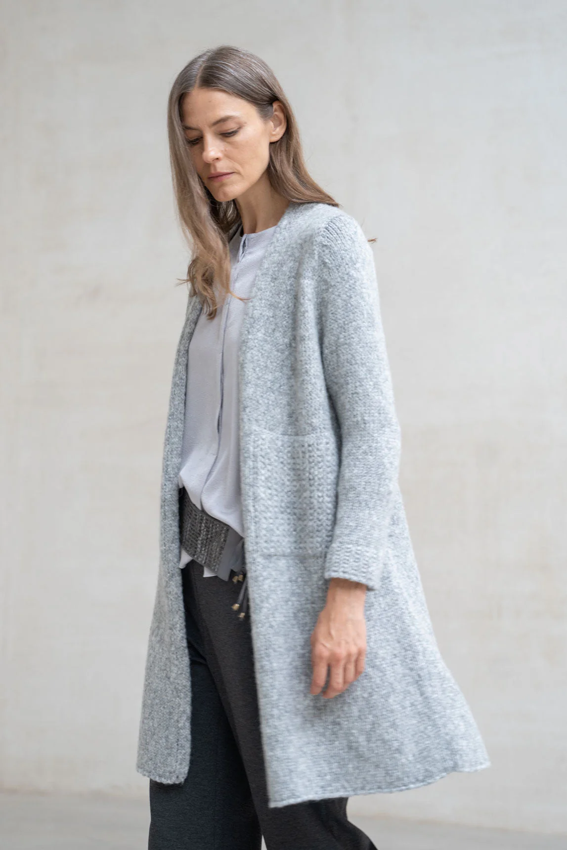 Rivera-Spanien Cárdigan Merano Gris Pearl Lamé