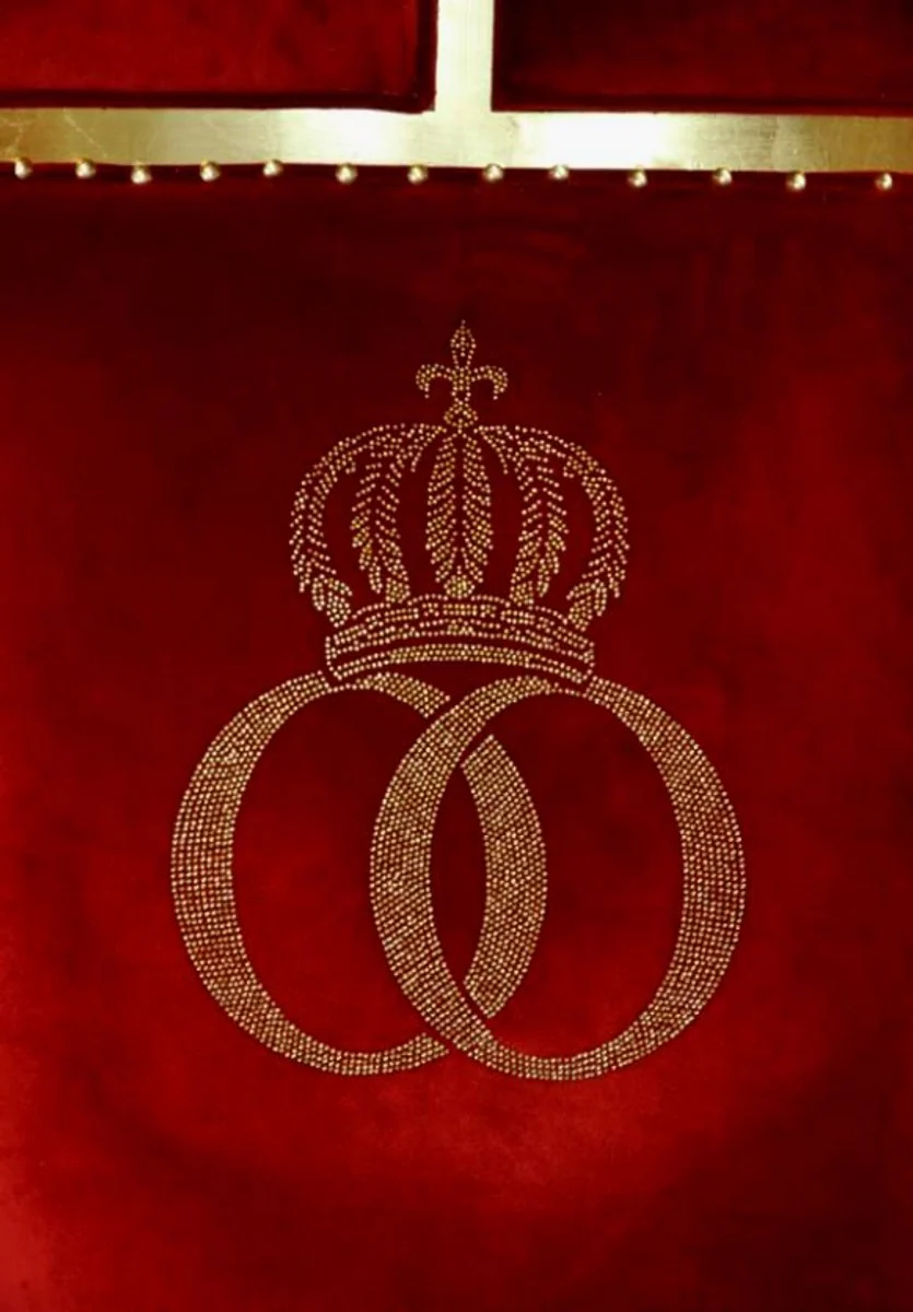 Pompöös by Luxury Balloon Baroque Armchair Bordeaux / Black / Gold with glittering crown - Pompöös Baroque armchair designed by Harald Glööckler