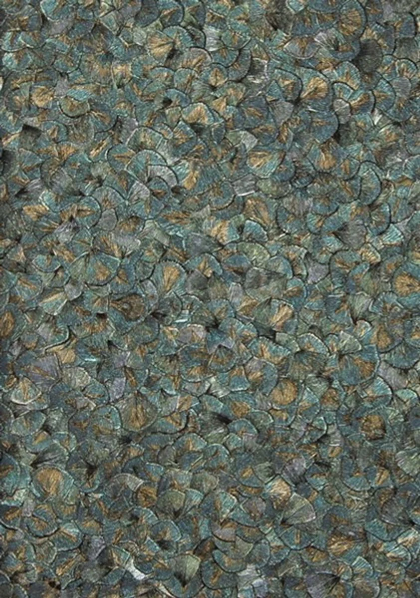 Harald Glööckler designer baroque wallpaper 52555 - design feathers silver gold metallic