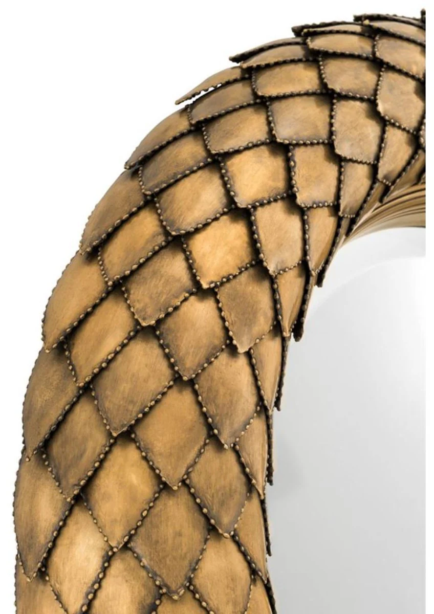 Luxury wall mirror vintage brass diameter 60 cm - living room mirror