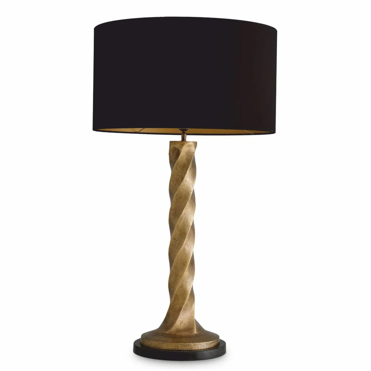 Luxury table lamp vintage brass / black H. 98 cm - Luxury Lights