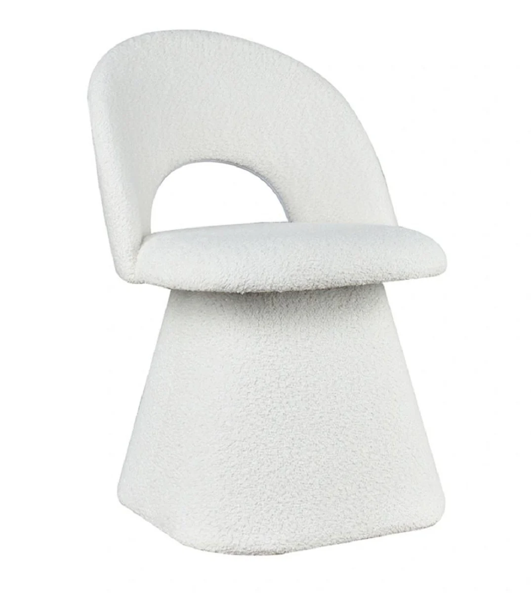 Luxury dining room chair with curved backrest white H. 79 cm - dining room furniture