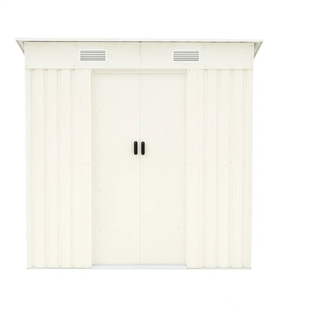 Gartenhaus aus weißem, verzinktem Stahl, 3,59 m² - VkzeApF140QK