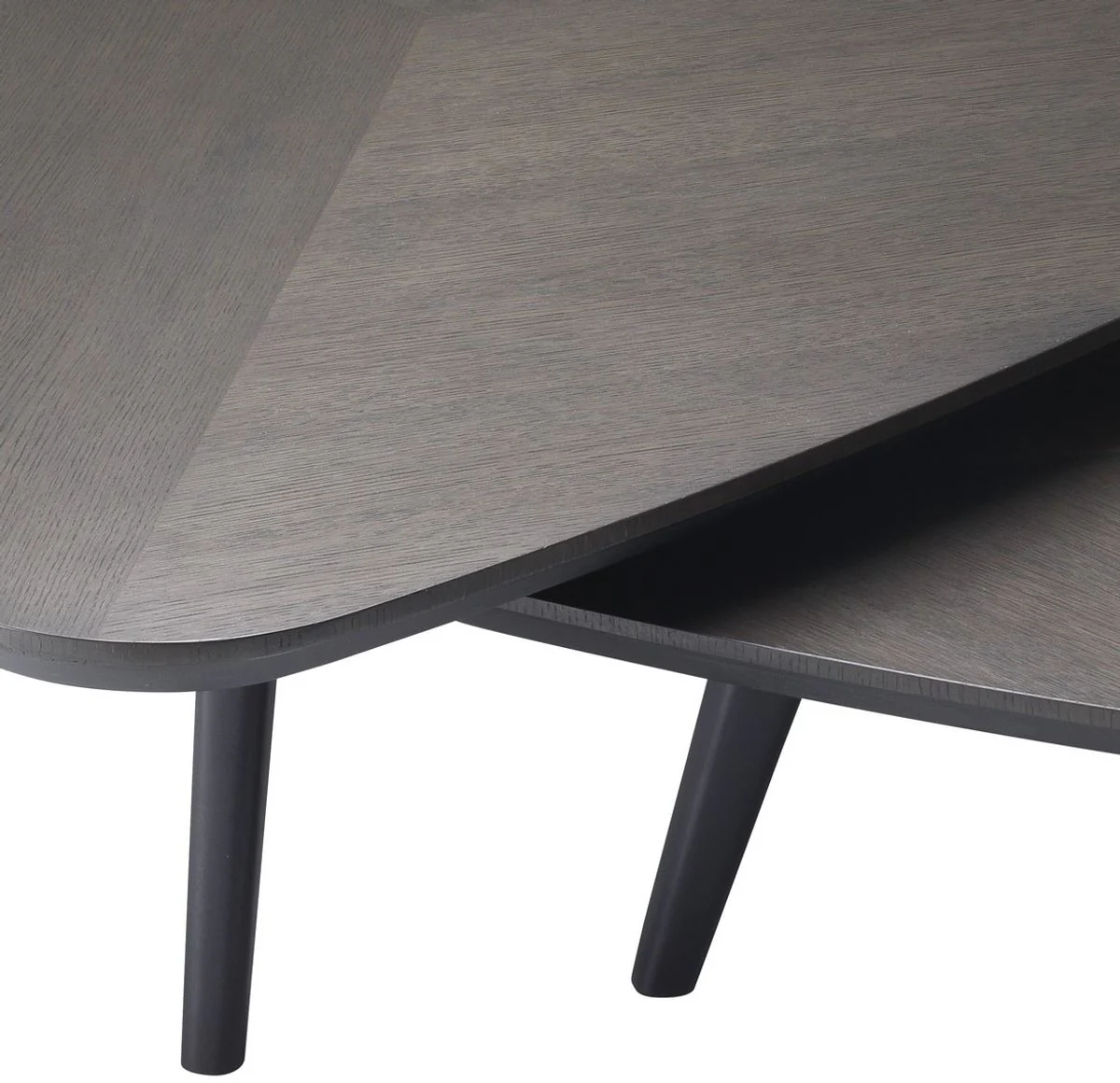 Luxury coffee table set mocha colors - 2 solid wood living room tables - living room furniture - luxury quality