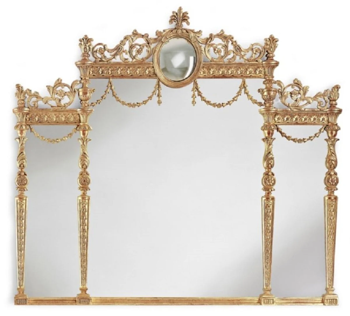 Luxury Baroque Mirror Gold - Handmade Italian Baroque Style Wall Mirror - Luxury Furniture in Baroque Style - Magnificent Baroque Furniture - Luxury Quality - Made in Italy