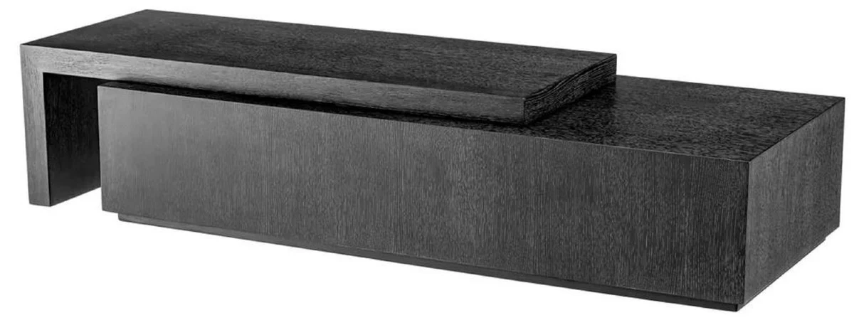 Luxury coffee table black gray - solid wood living room table with rotating table top - living room furniture - hotel furniture - luxury furniture - luxury furnishings