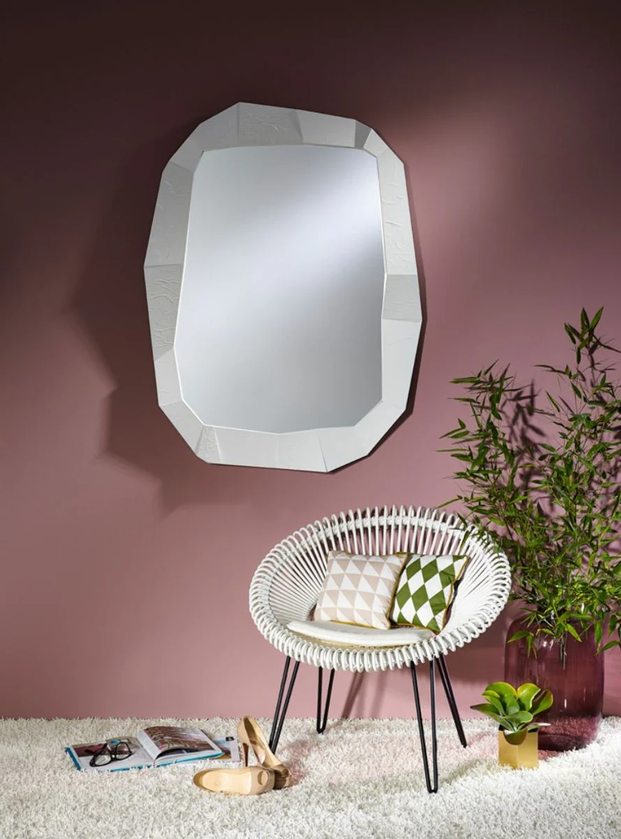 Designer wall mirror white 92 x H. 127 cm - Designer mirror
