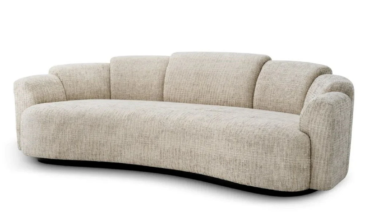 Luxury Sofa Beige / Black 232 cm - Hotel & Living Room Furniture