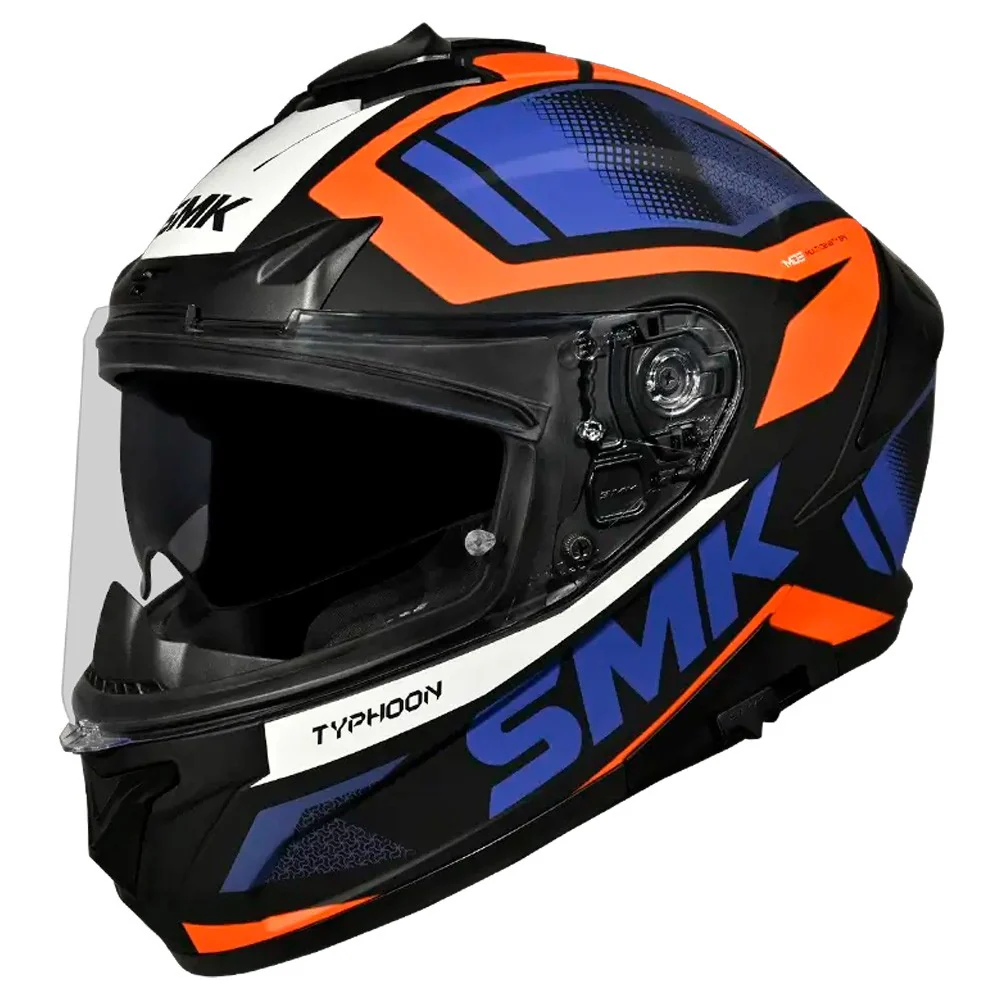 CASCO SMK TYPHOON THORN - AZUL / ROJO / BLANCO