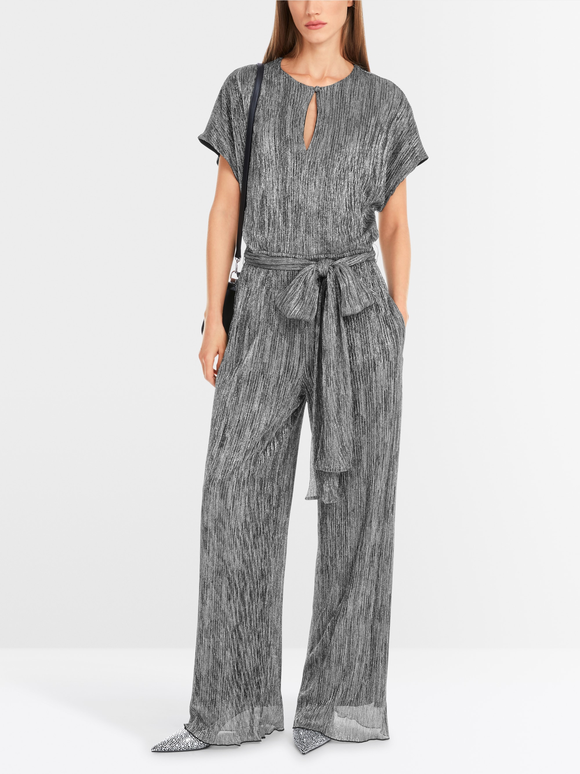Marc-Cain Jumpsuit aus Metallic-Jersey