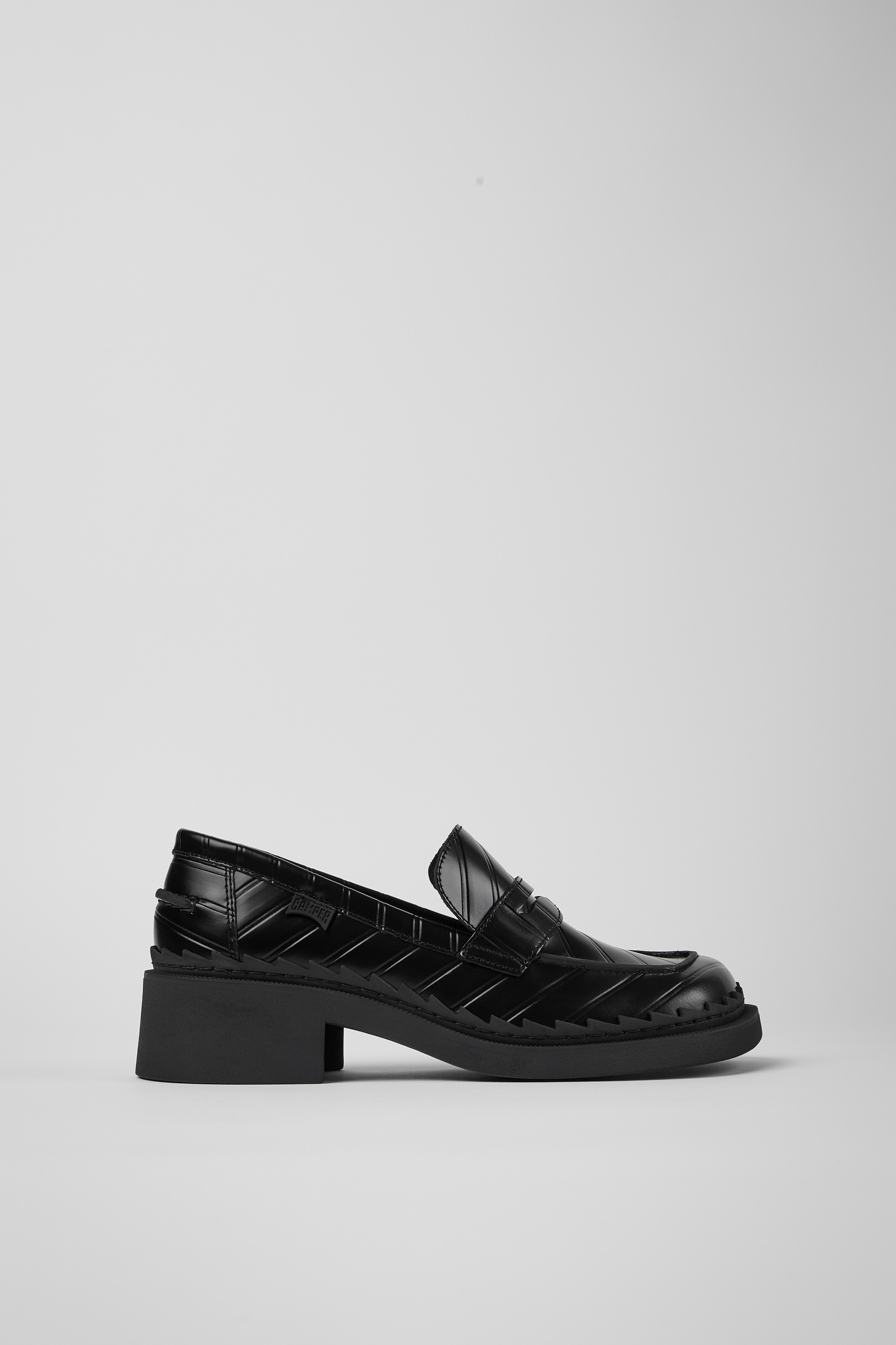 Twins - Schwarze Leder-Loafer für Frauen