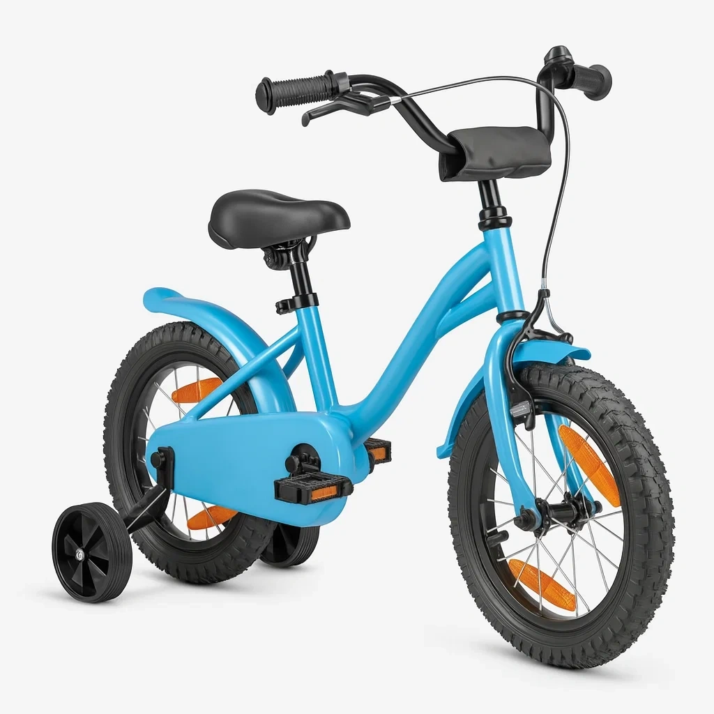 Kinderfahrrad 14 Zoll blau 3 bis 6 Jahre - ONwVgsqwT3PU