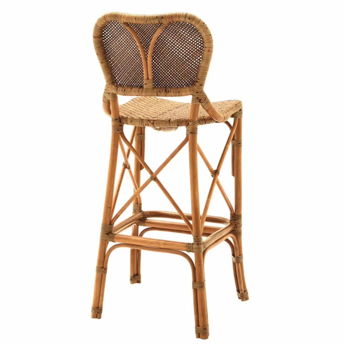 Luxury rattan bar chair brown H. 104.5 cm - rattan bar furniture
