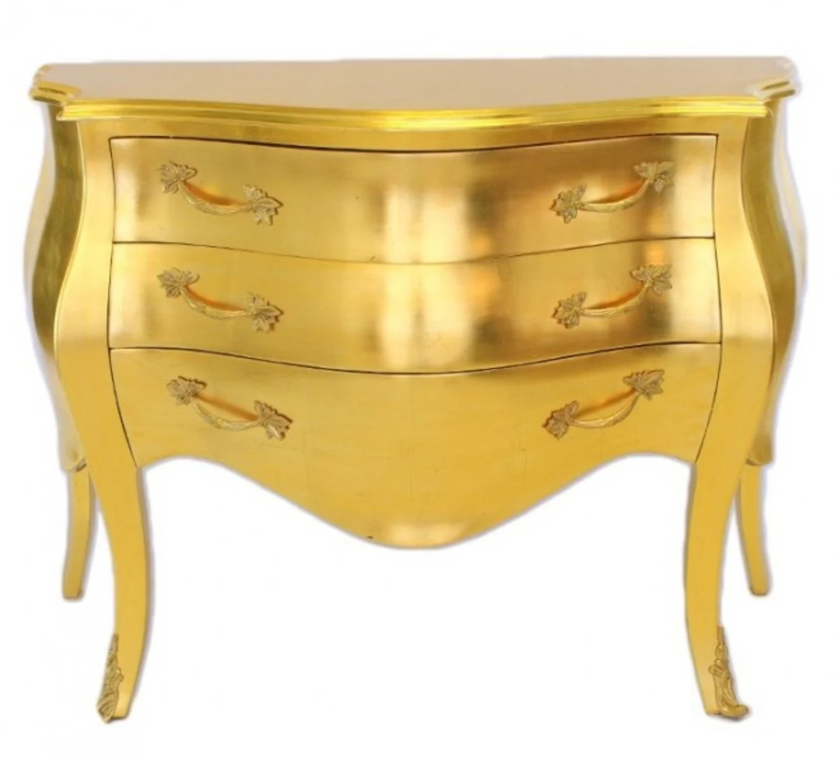 Baroque chest of drawers gold 100 cm - antique style furniture living room