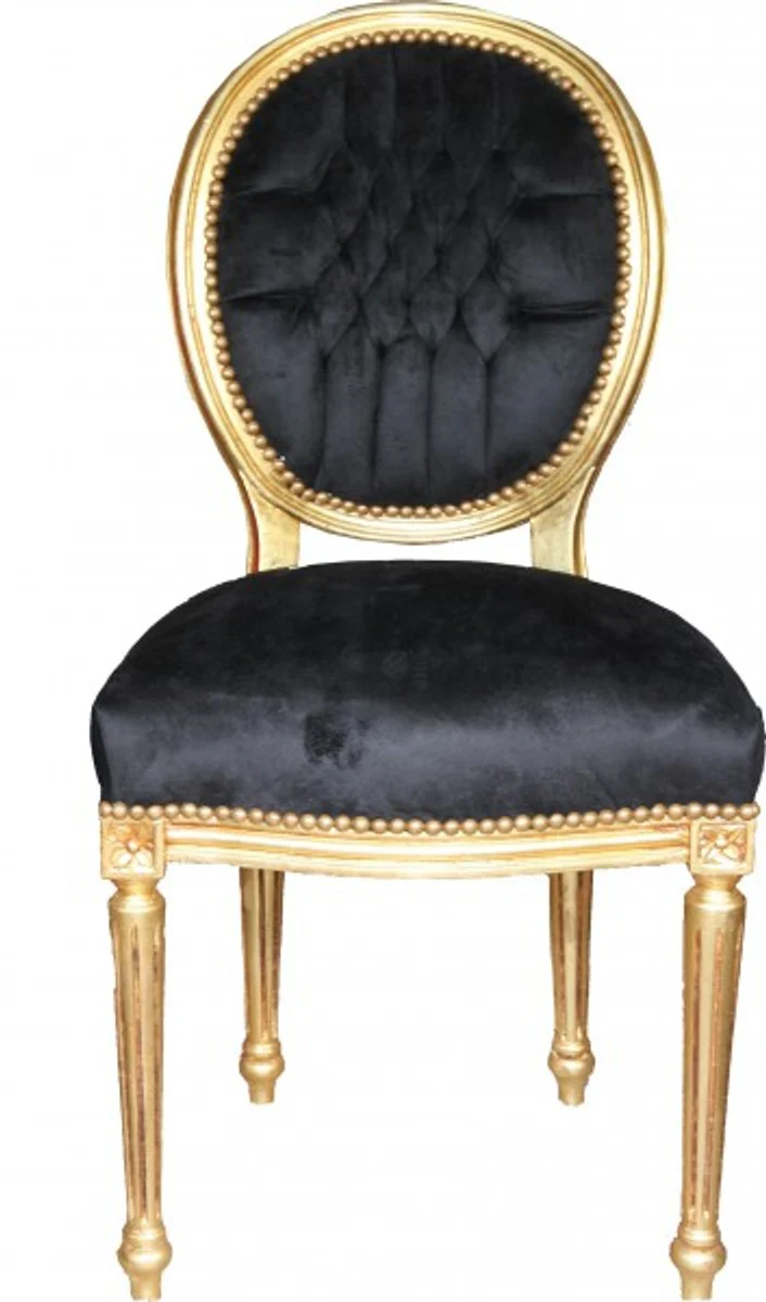 Baroque Dining Room Chair Black / Gold / Mod2/ Round
