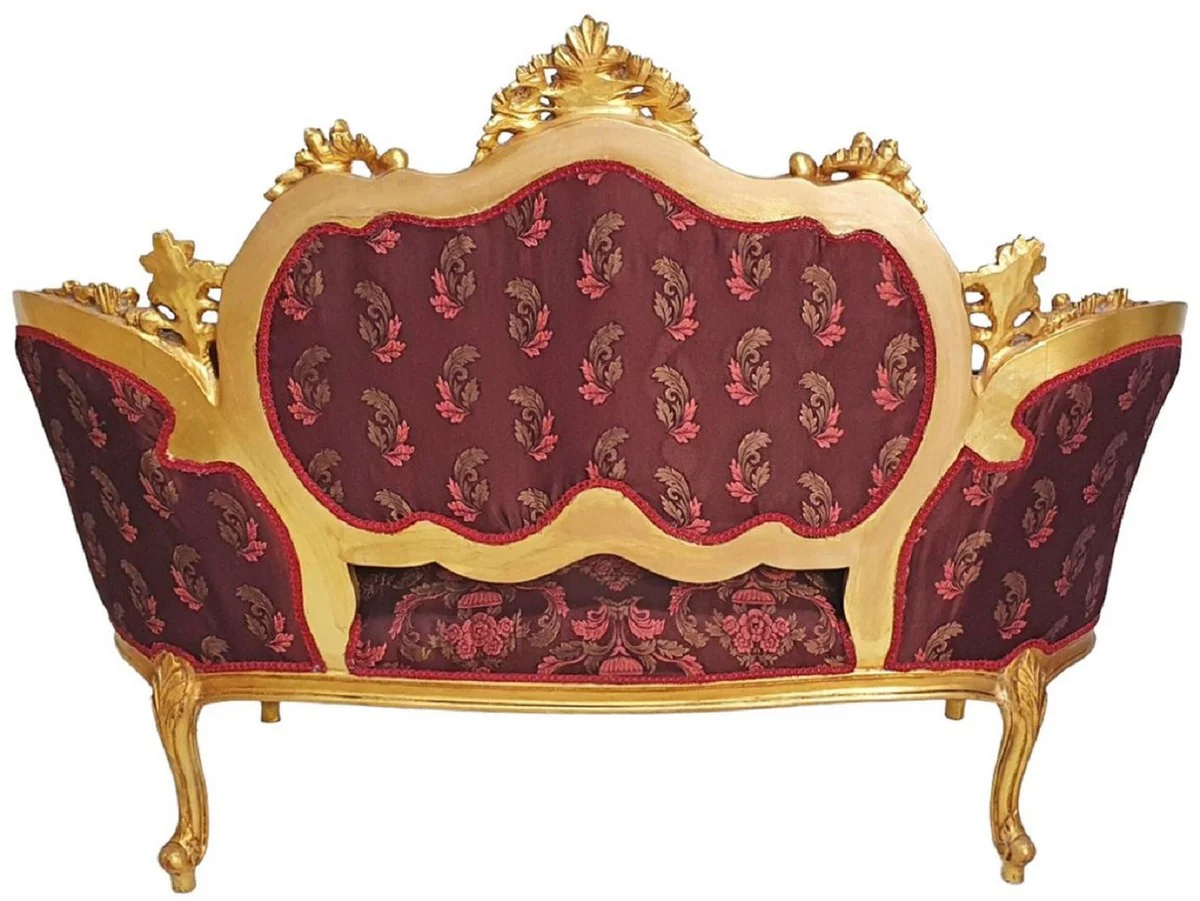 Baroque sofa purple / pink / gold - magnificent living room sofa in baroque style - living room furniture in baroque style - baroque furniture - baroque furnishings