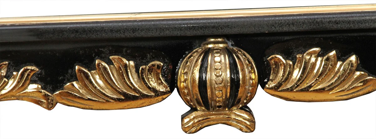 Pompöös by Baroque luxury dining table with glass top black / gold 160 x 100 cm - Pompöös baroque dining table designed by Harald Glööckler