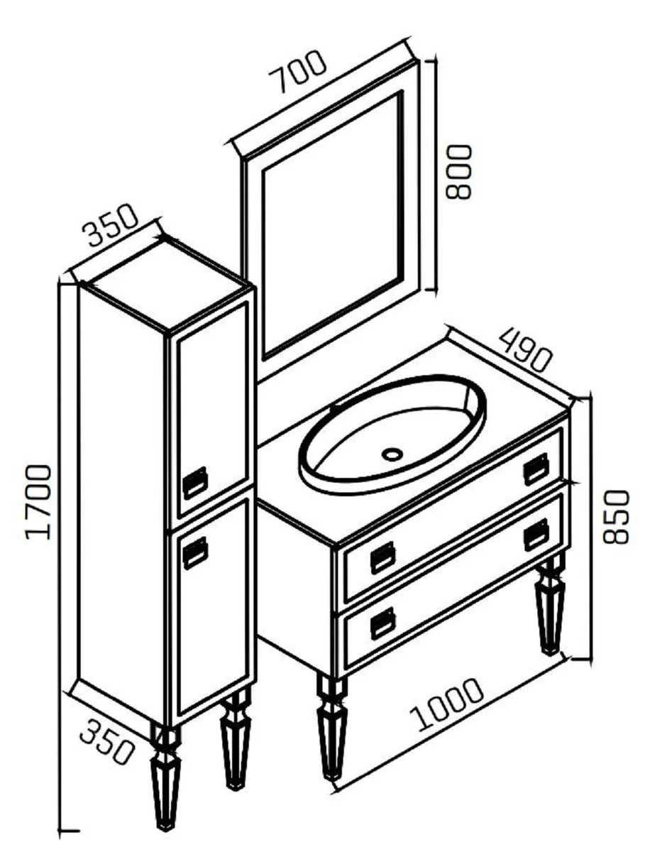 Luxury Baroque bathroom set green / black / gold - 1 Baroque washbasin with oval ceramic washbasin & 1 Baroque LED wall mirror & 1 Baroque shelf cabinet - Baroque bathroom furniture