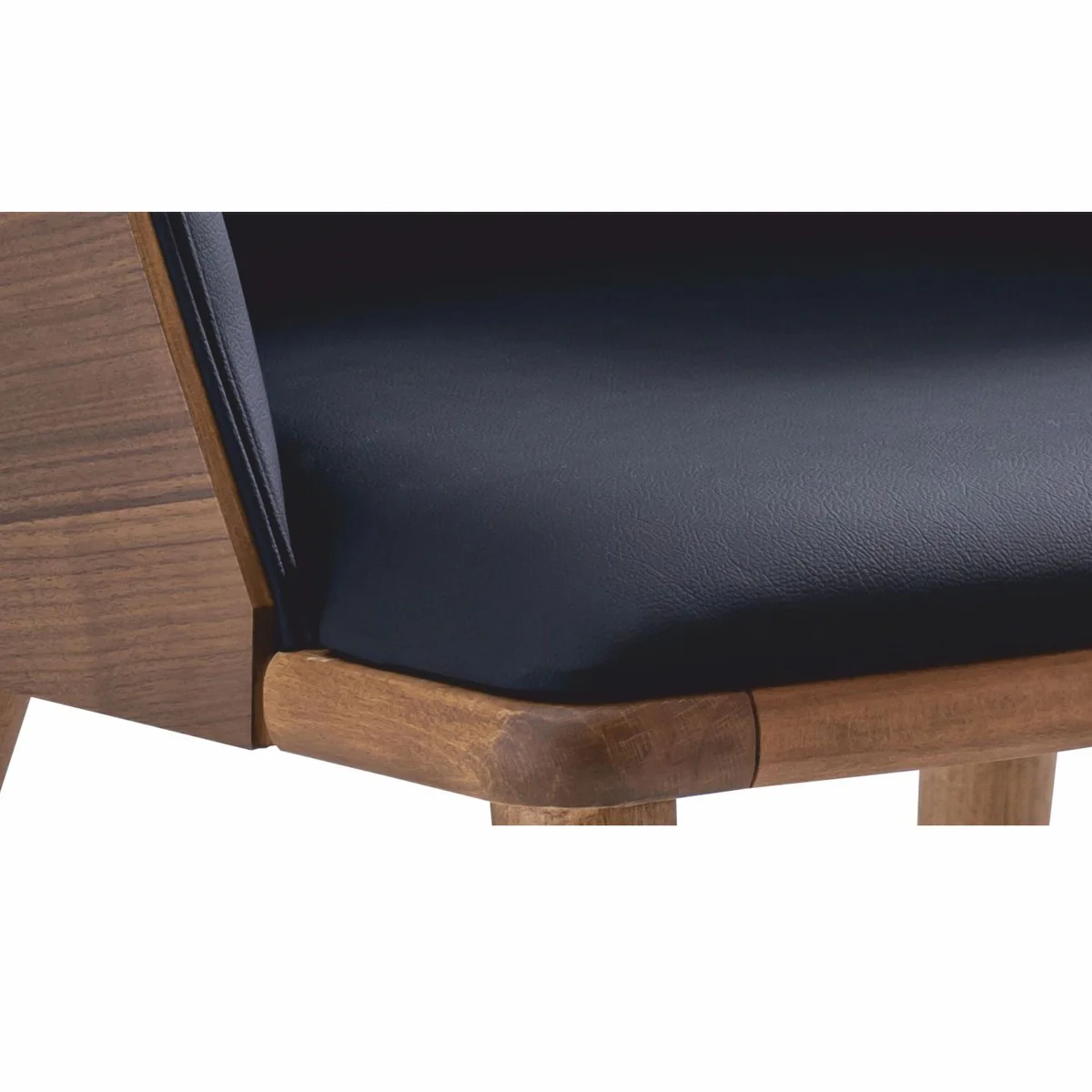 Luxury faux leather dining room chair with armrests blue / brown - dining room furniture