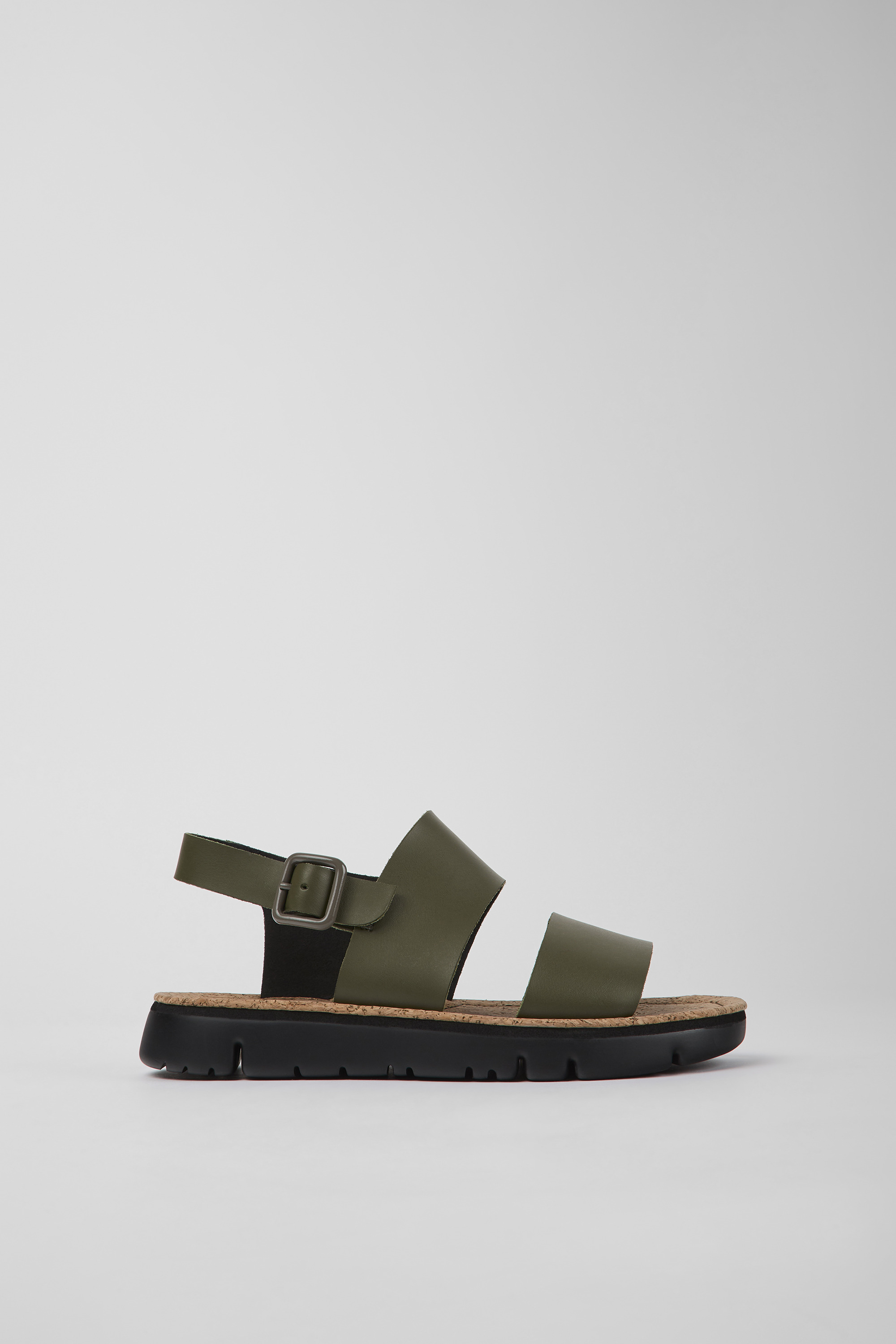 Oruga - Grüne Leder Sandalen für Damen