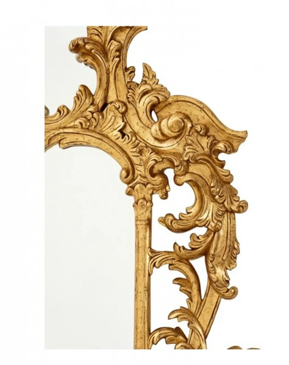 Luxury designer wall mirror gold leaf 124 x H 190 cm - noble & magnificent