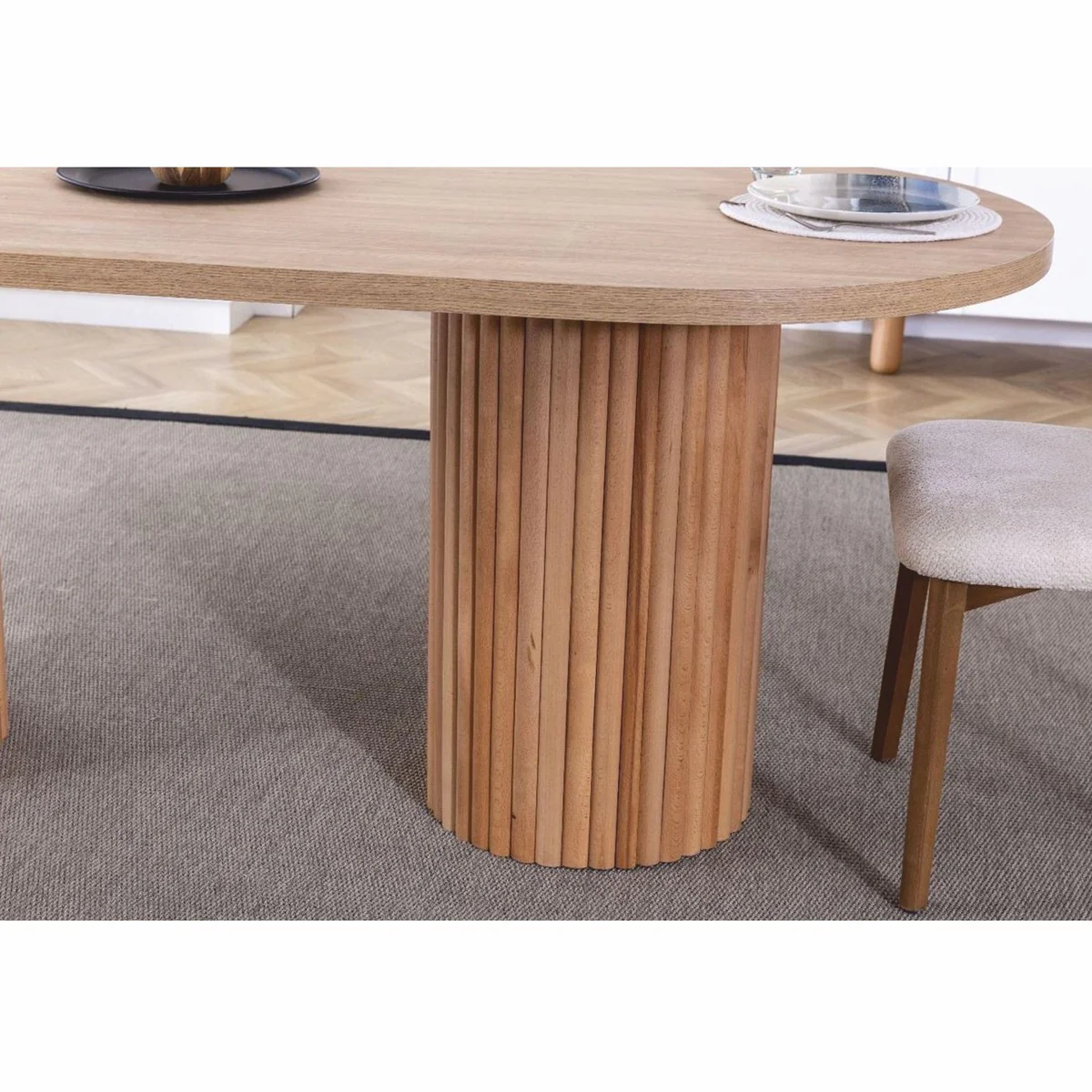 Luxury dining table natural colors 180 cm - dining room furniture
