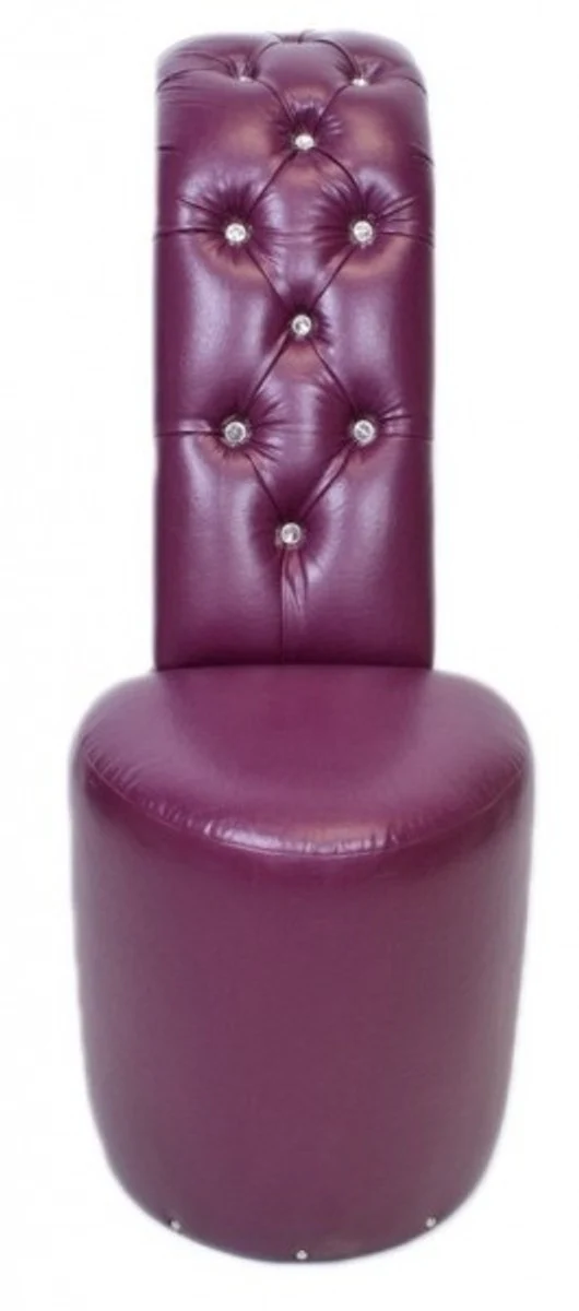 High heel armchair with decorative stones purple luxury design - designer armchair - club furniture - shoe chair armchair