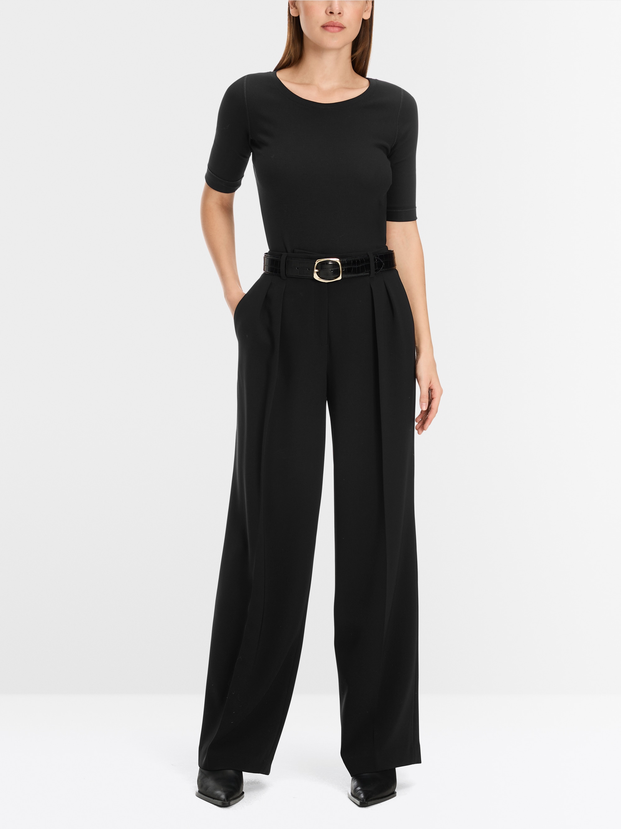 Marc-Cain Hemd mit Rundkragen und kurzen Ärmeln