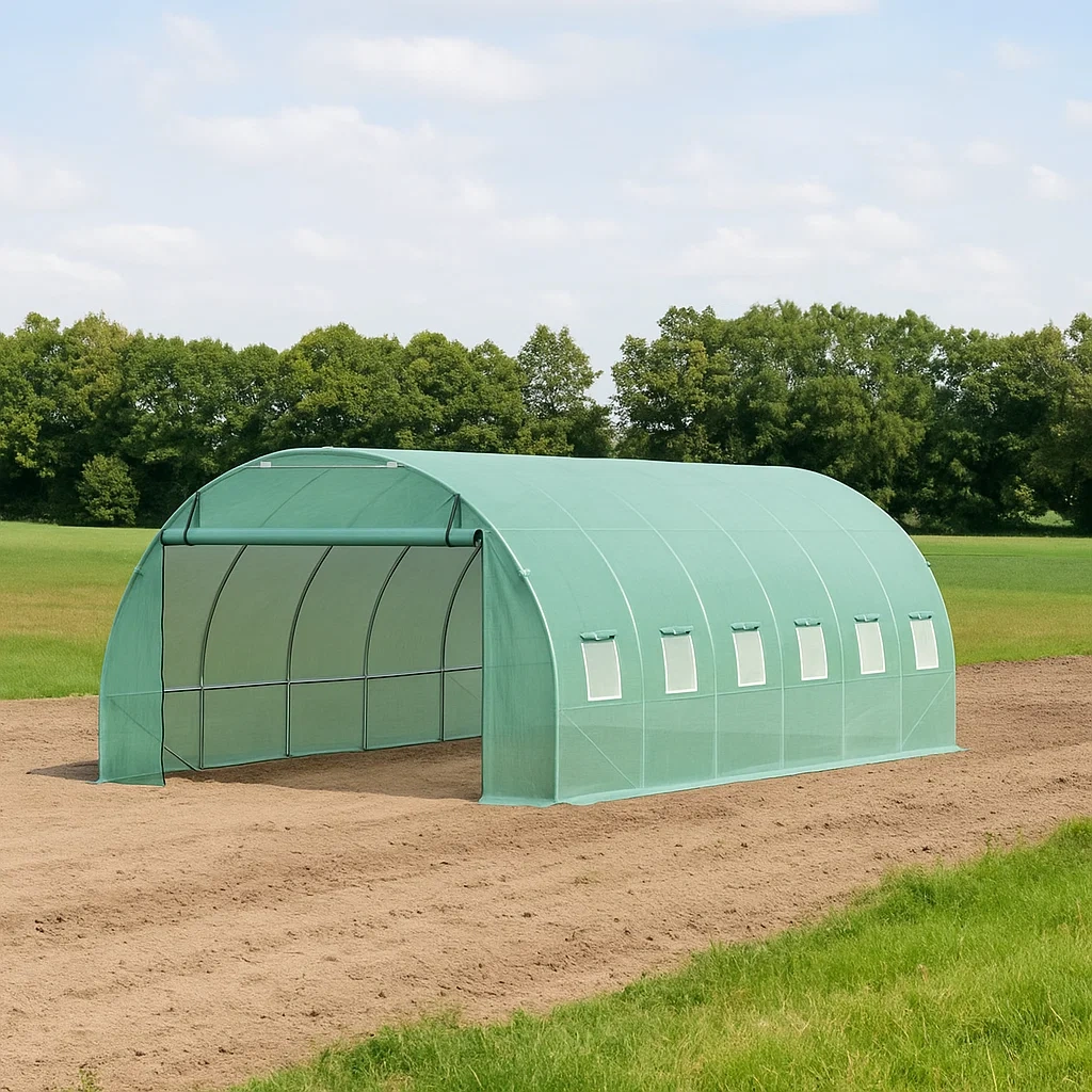 Gartengewächshaus, grün, Metall, für den Außenbereich, 600 x 300 x 200 cm