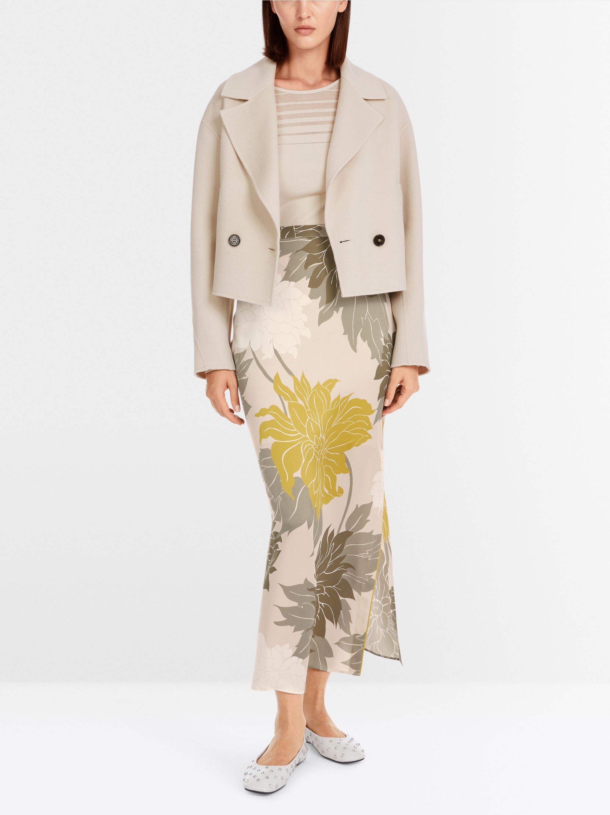 Marc-Cain Elegant glänzender Seidenrock