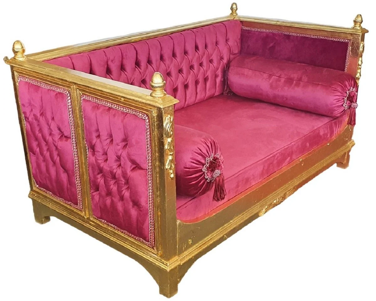 Baroque dog bed burgundy red / gold - magnificent antique style dog bed - handmade dog furniture in baroque style - baroque animal furniture - antique style animal furniture