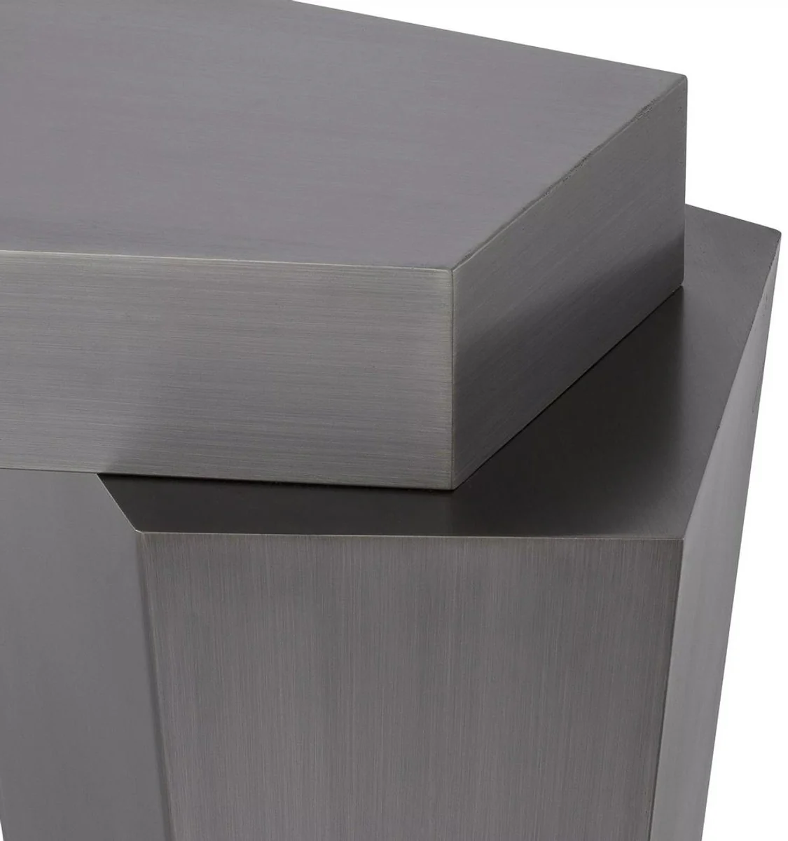 Designer coffee table gray 72 x 50 x H. 60 cm - living room table with brushed surface - living room furniture - luxury quality