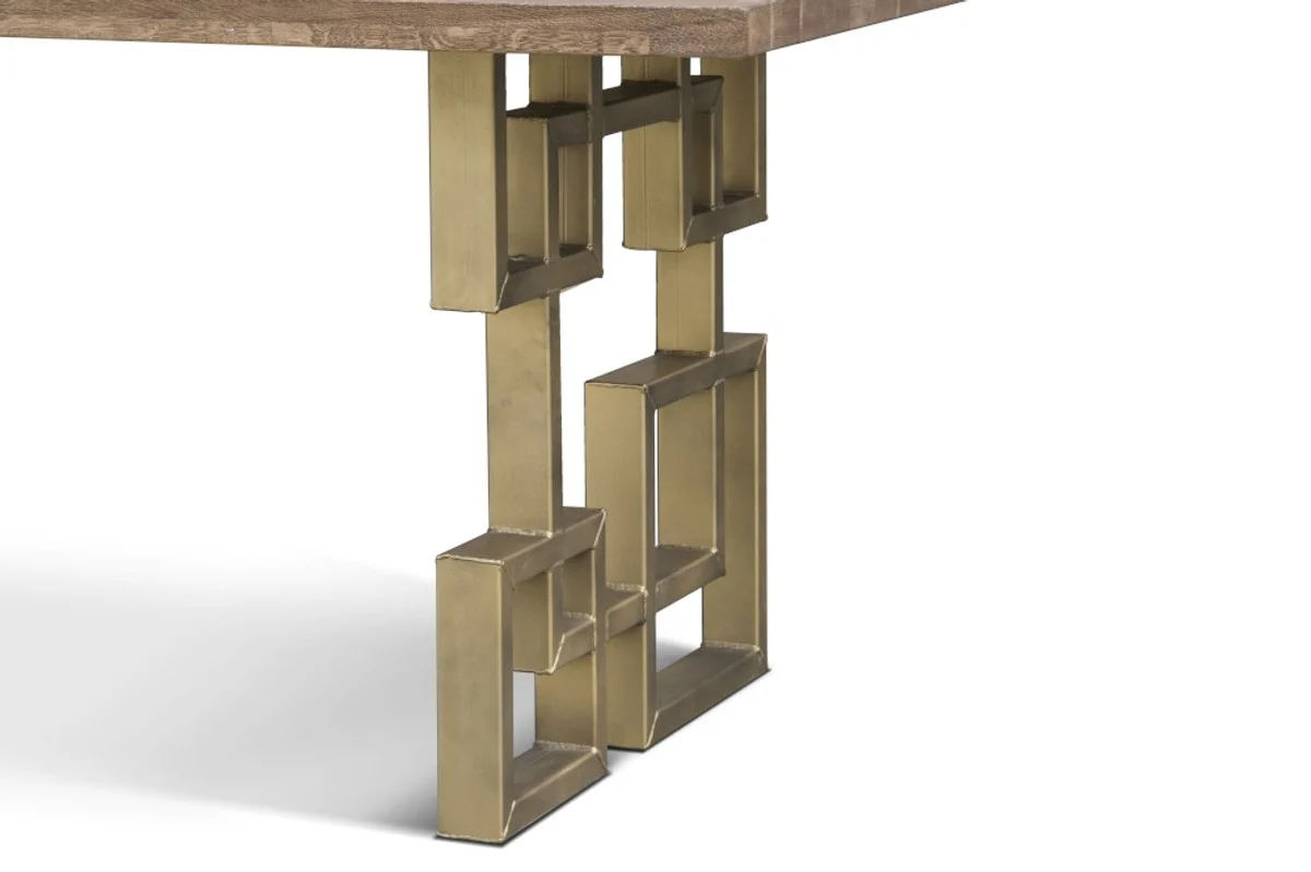 Industrial design dining table - oak - 200 x 100 x H. 78 cm - Luxury dining room furniture