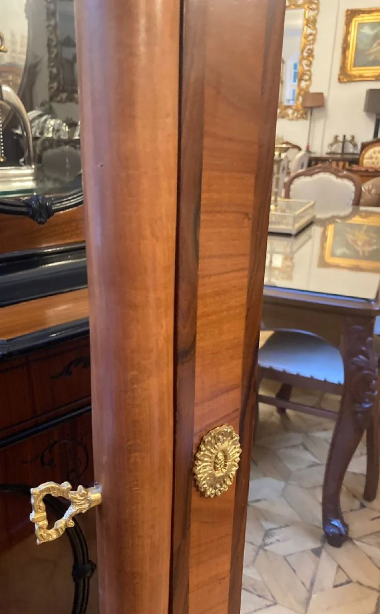 Baroque standing mirror brown / gold - swiveling solid wood mirror in baroque style - bedroom mirror - hotel mirror - bedroom furniture - baroque furniture - noble & magnificent