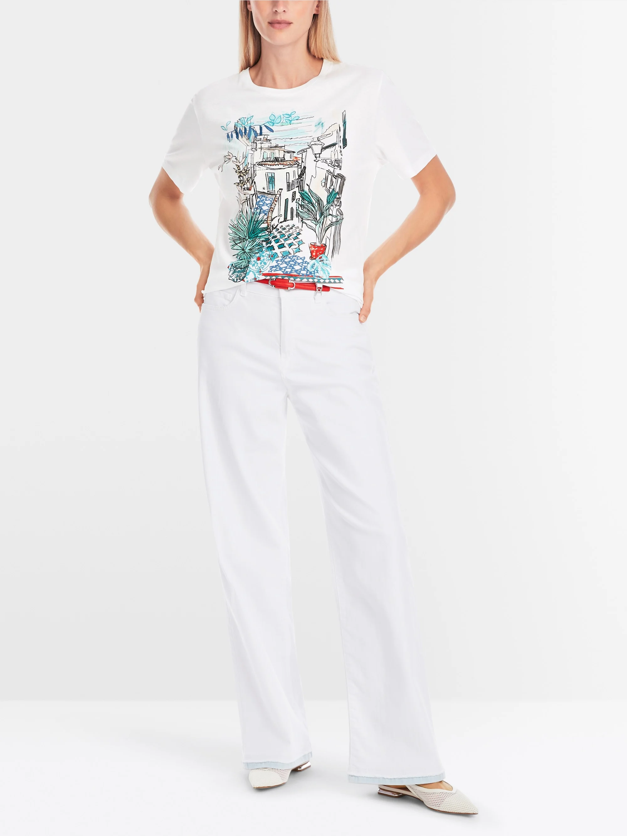 Marc-Cain T-Shirt aus 100 % Baumwolle mit Aufdruck