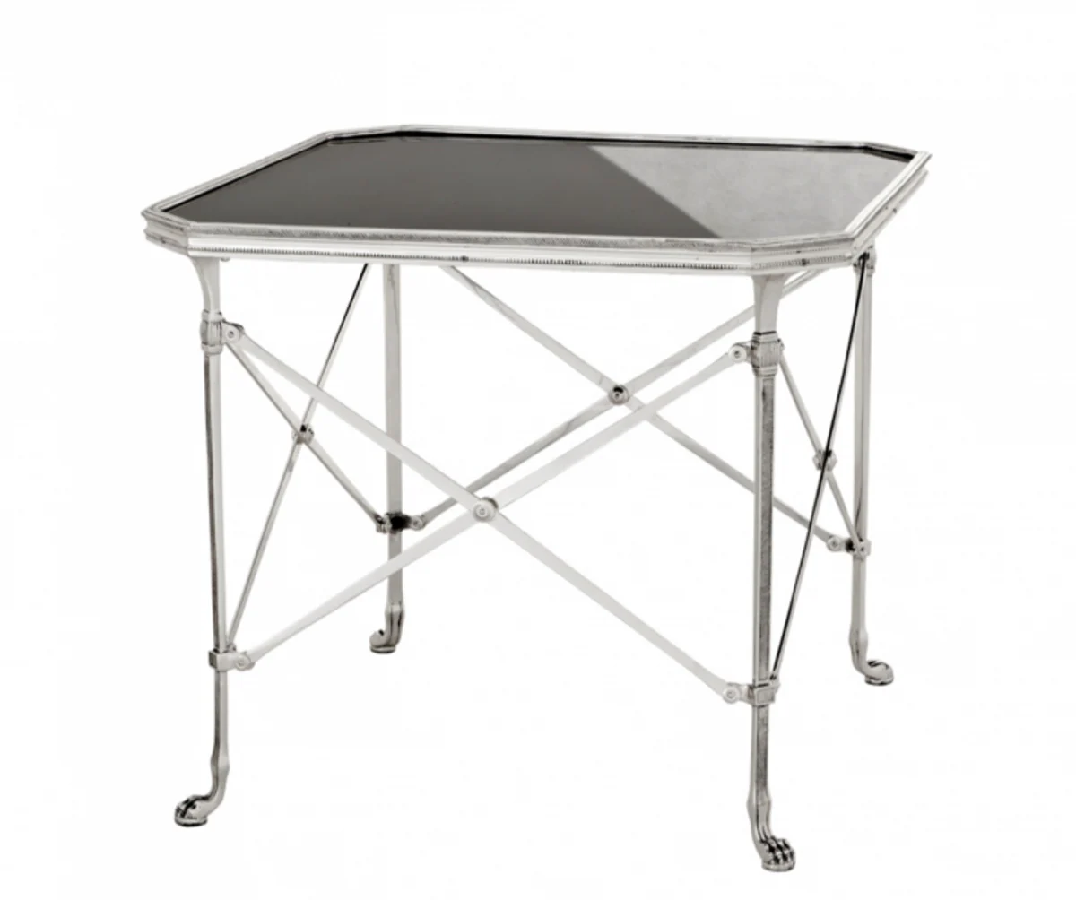 Luxury Art Deco Designer Side Table Antique Silver - Hotel Table Furniture