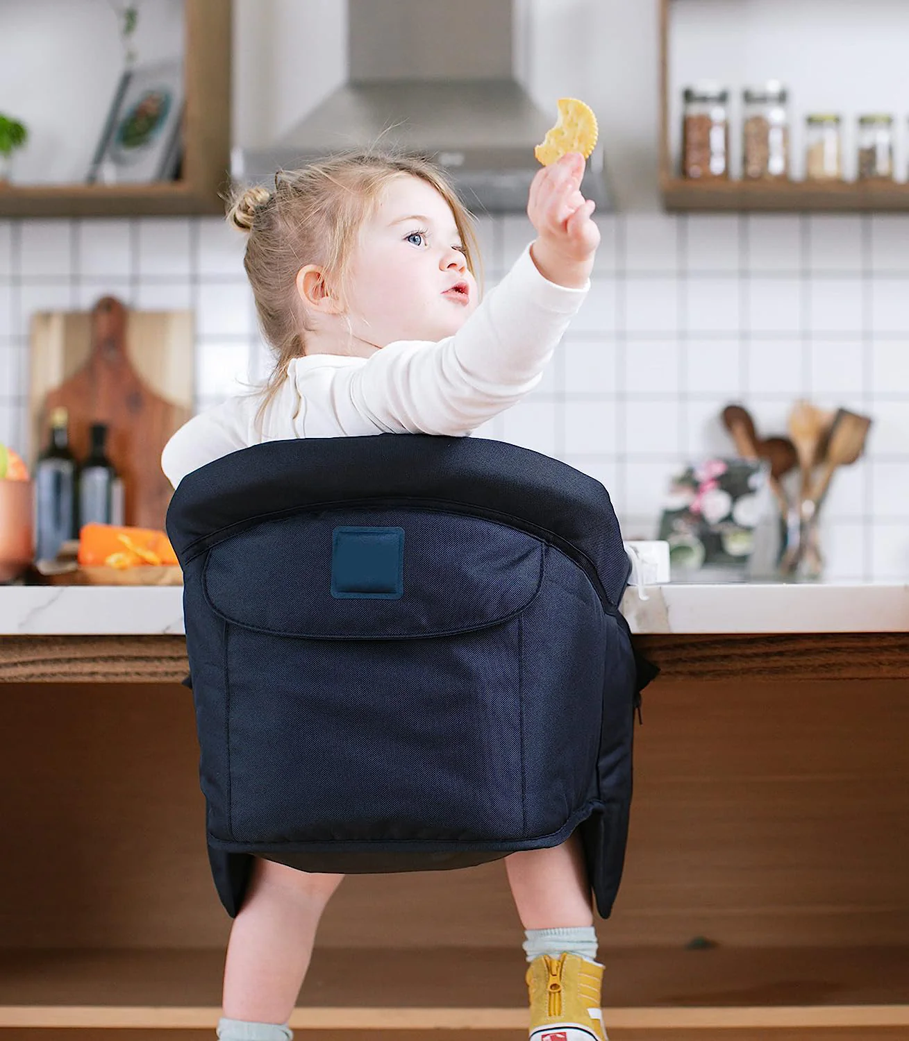 Fast Table Chair – Preisgekrönter Babyhochstuhl zum Essen und Essen – kompakt, tragbar und faltbar – hinterlässt keine Kratzer – für Babys von 6–36 Monaten und 1–3 Jahre alte Kleinkinder – Schwarz