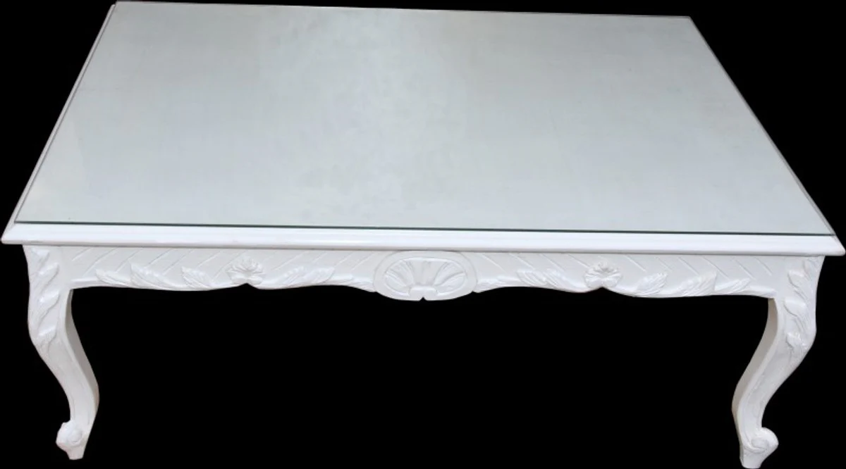 Baroque coffee table white 120 x 80 cm - Mod2