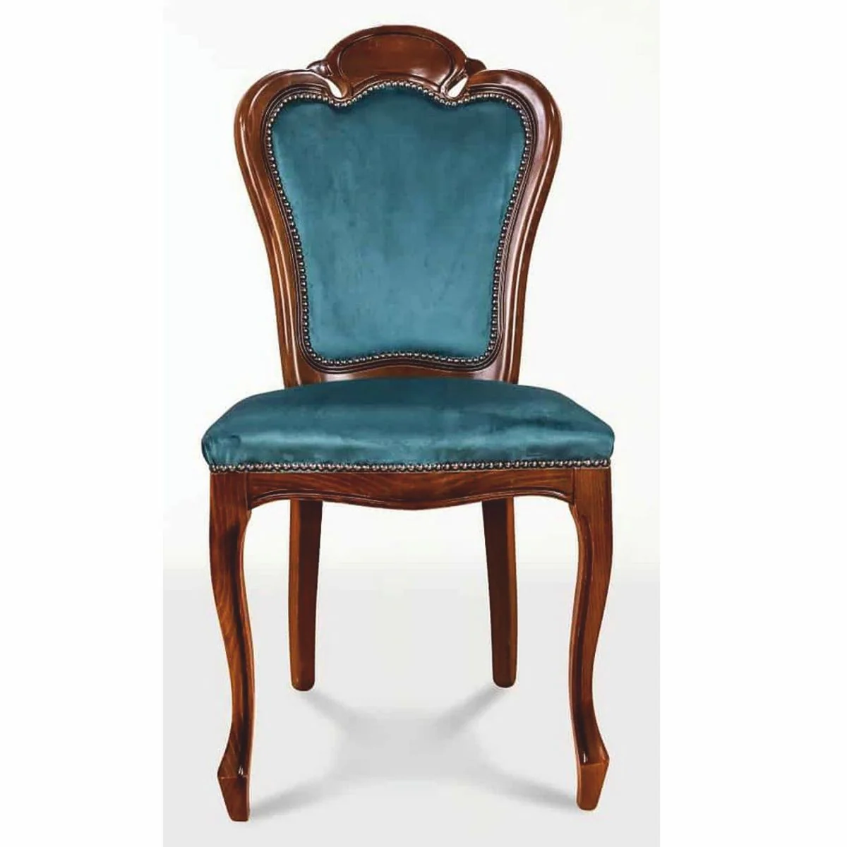 Luxury Baroque Dining Room Chair Blue / Brown - Baroque Furniture