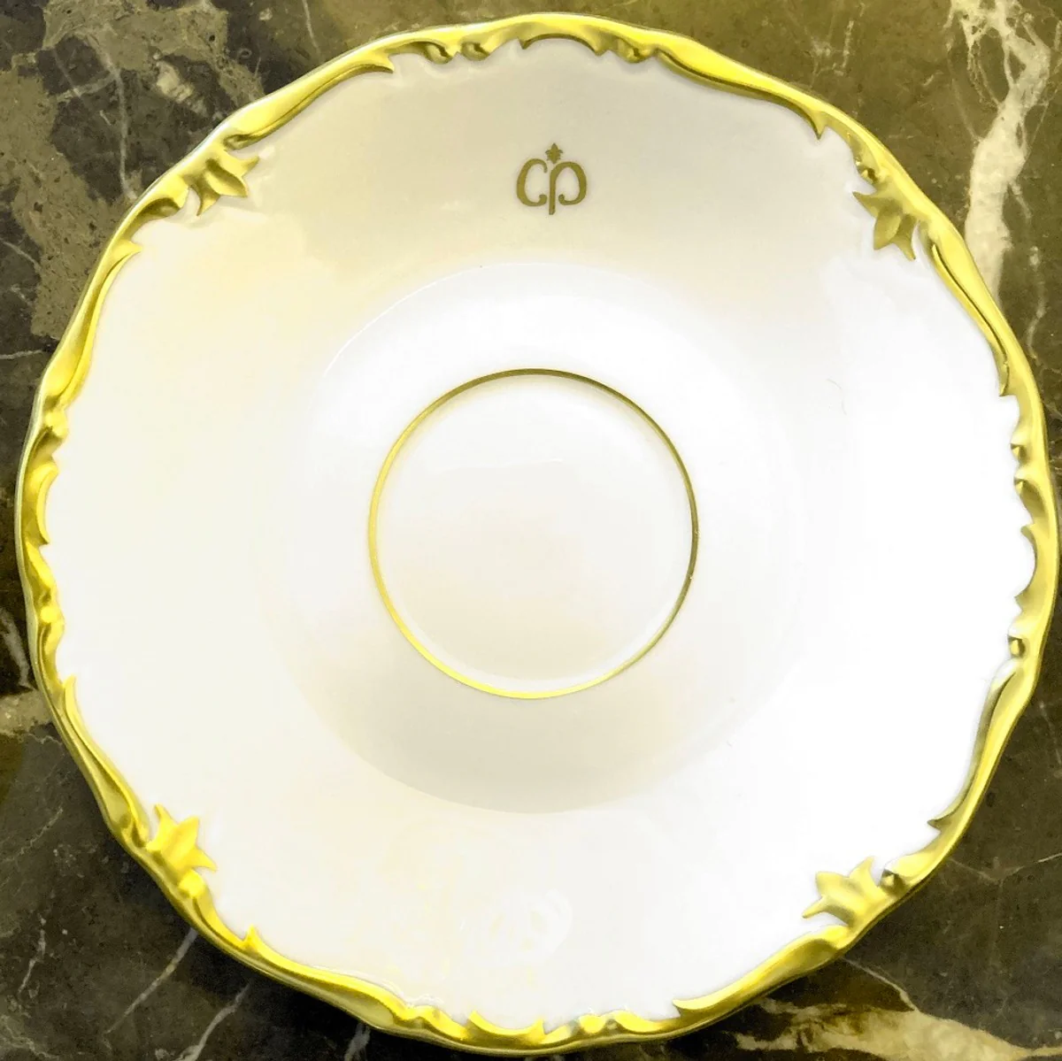 Luxury Baroque coffee cups set of 6 white / gold - noble Reichenbach porcelain - Made in Germany