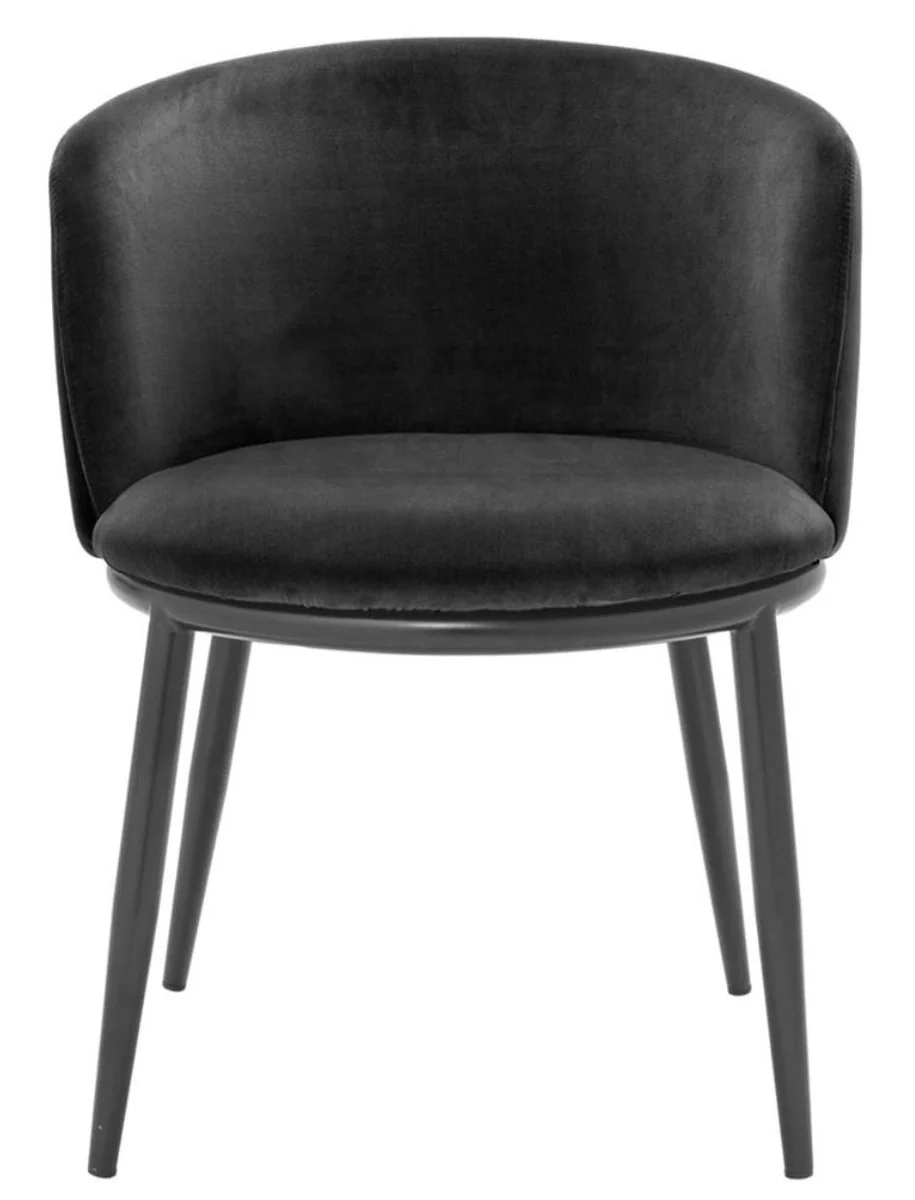 Luxury dining room chair set black 57 x 57 x H. 74 cm - Dining room furniture