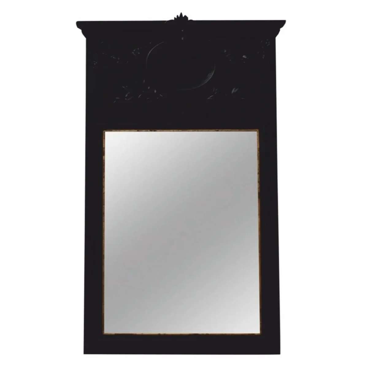 Barock Spiegel Schwarz H. 102 cm - Barockstil Möbel