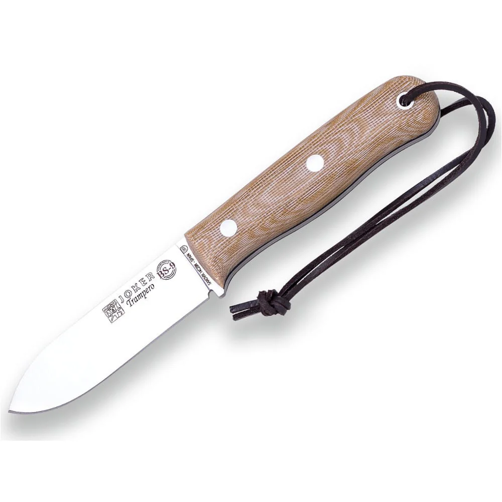 Joker BS9 Trampero Canvas Micarta - Cuchillo de supervivencia y buschcraft