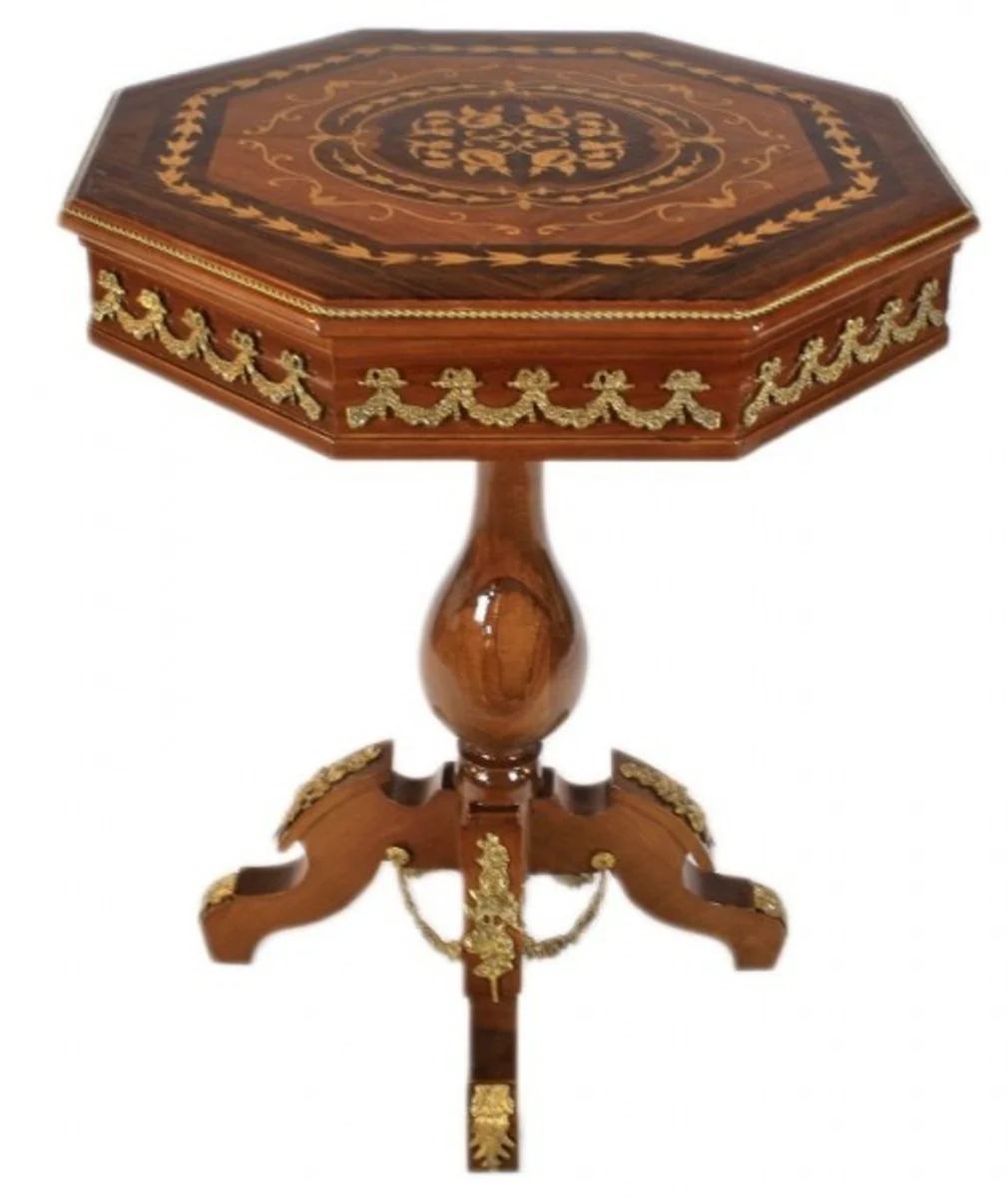 Baroque side table mahogany inlaid H75 x 65cm - Louis XVI antique style table - furniture