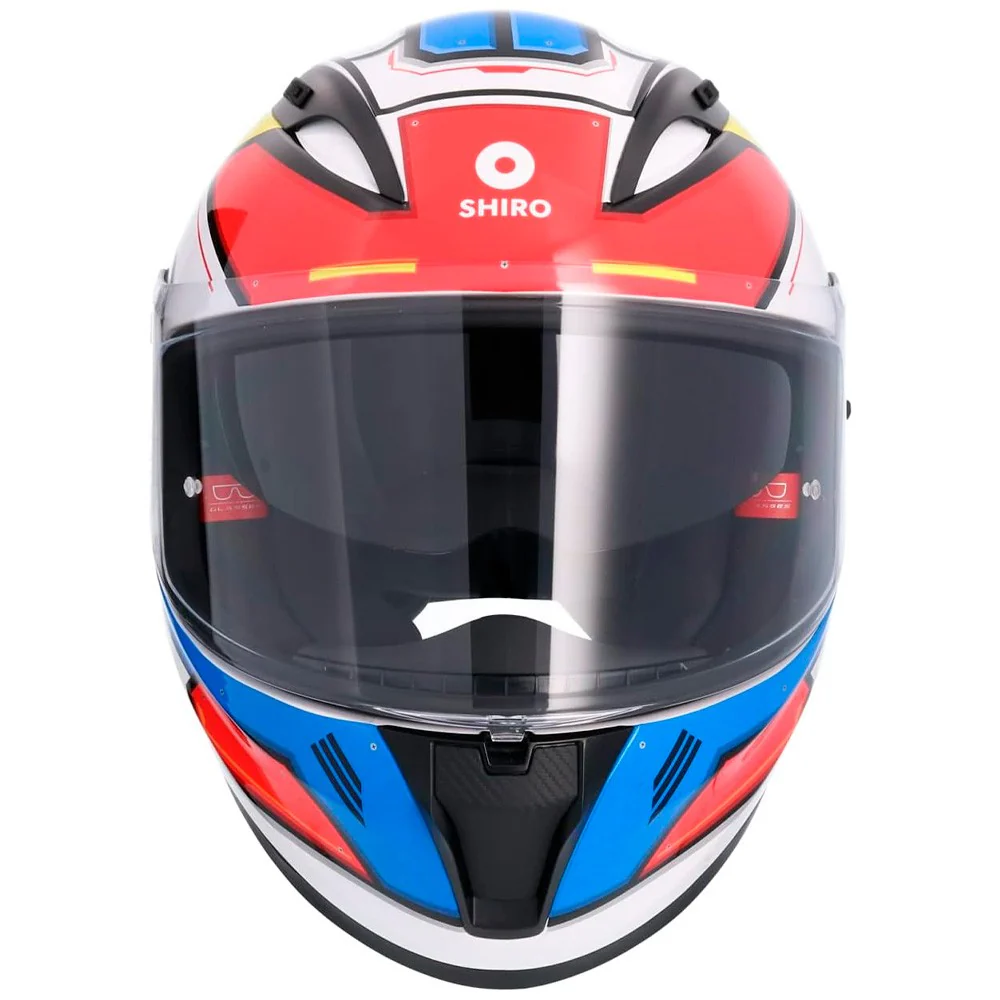 SHIRO SH-605 SHADOW HELMET WHITE / BLUE / RED