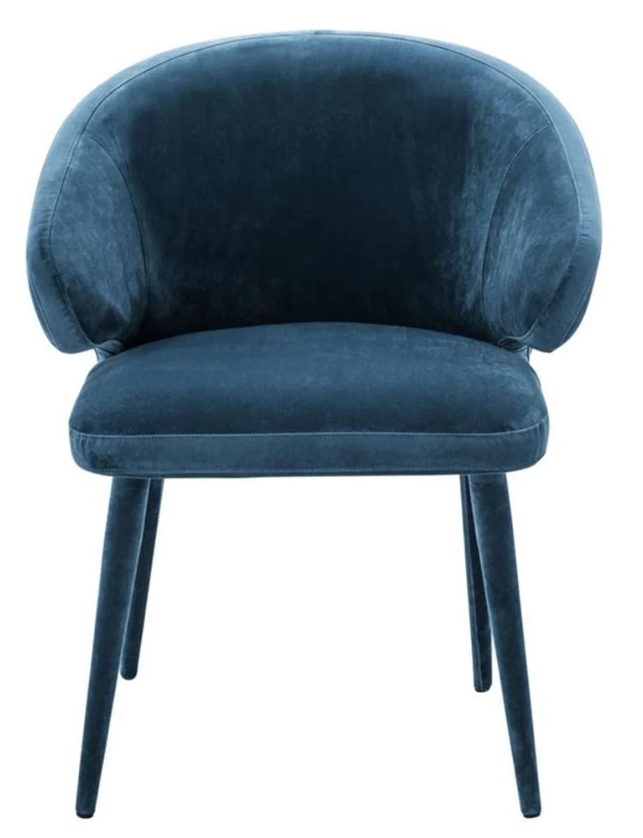 Designer dining room chair blue 62 x 55 x H. 79 cm - luxury furniture
