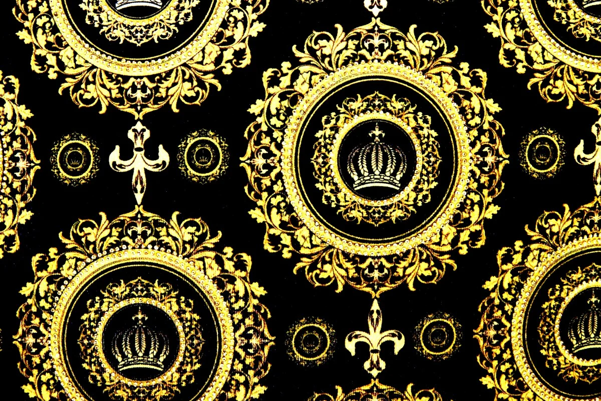 Harald Glööckler luxury decorative cushion Pompöös by Golden Crowns 50 x 50 cm - Glööckler cushion with glittering stones