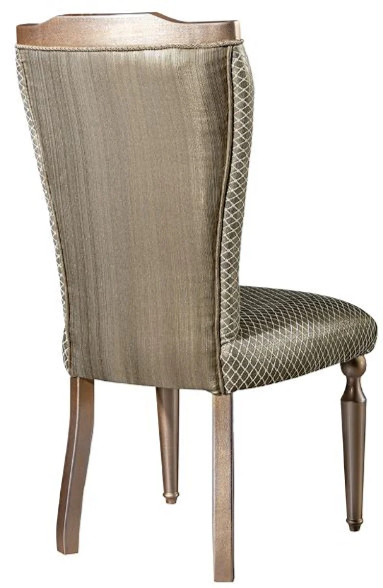 Luxury Baroque Dining Room Set Green / Silver / Copper / Gold - 1 Dining Table & 6 Dining Chairs - Baroque Dining Room Furniture - Noble & Magnificent